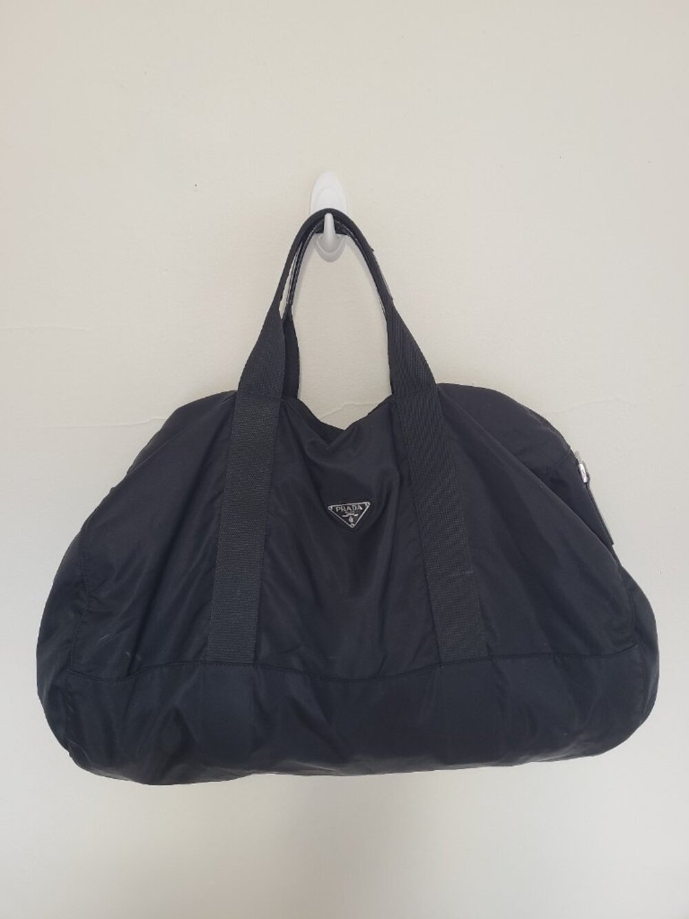 Prada Nylon Travel Duffle Bag Black